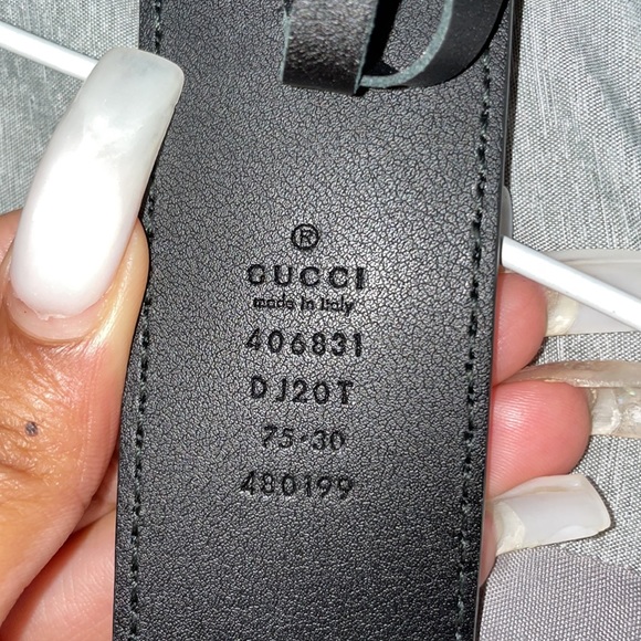 Black leather Gucci belt - Picture 4 of 5
